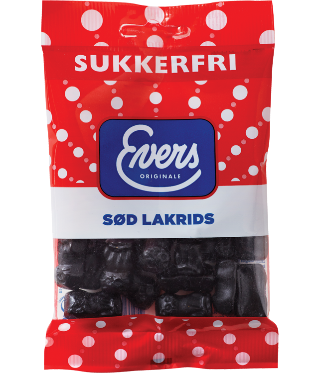 Evers sugar-free sweet licorice 70g