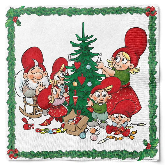 20 Napkins with Christmas family
