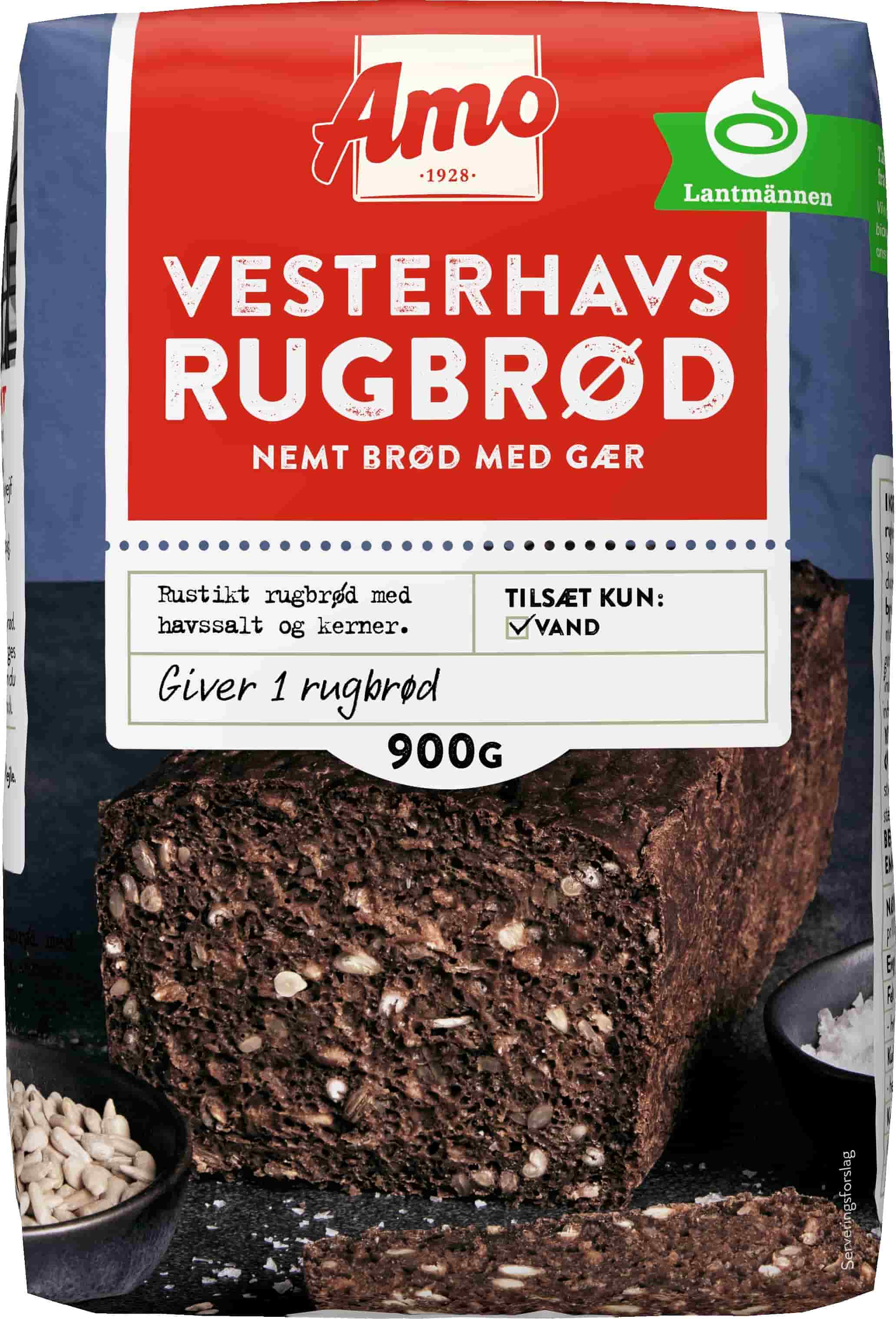 Amo Vesterhavs Rugbrød 900g