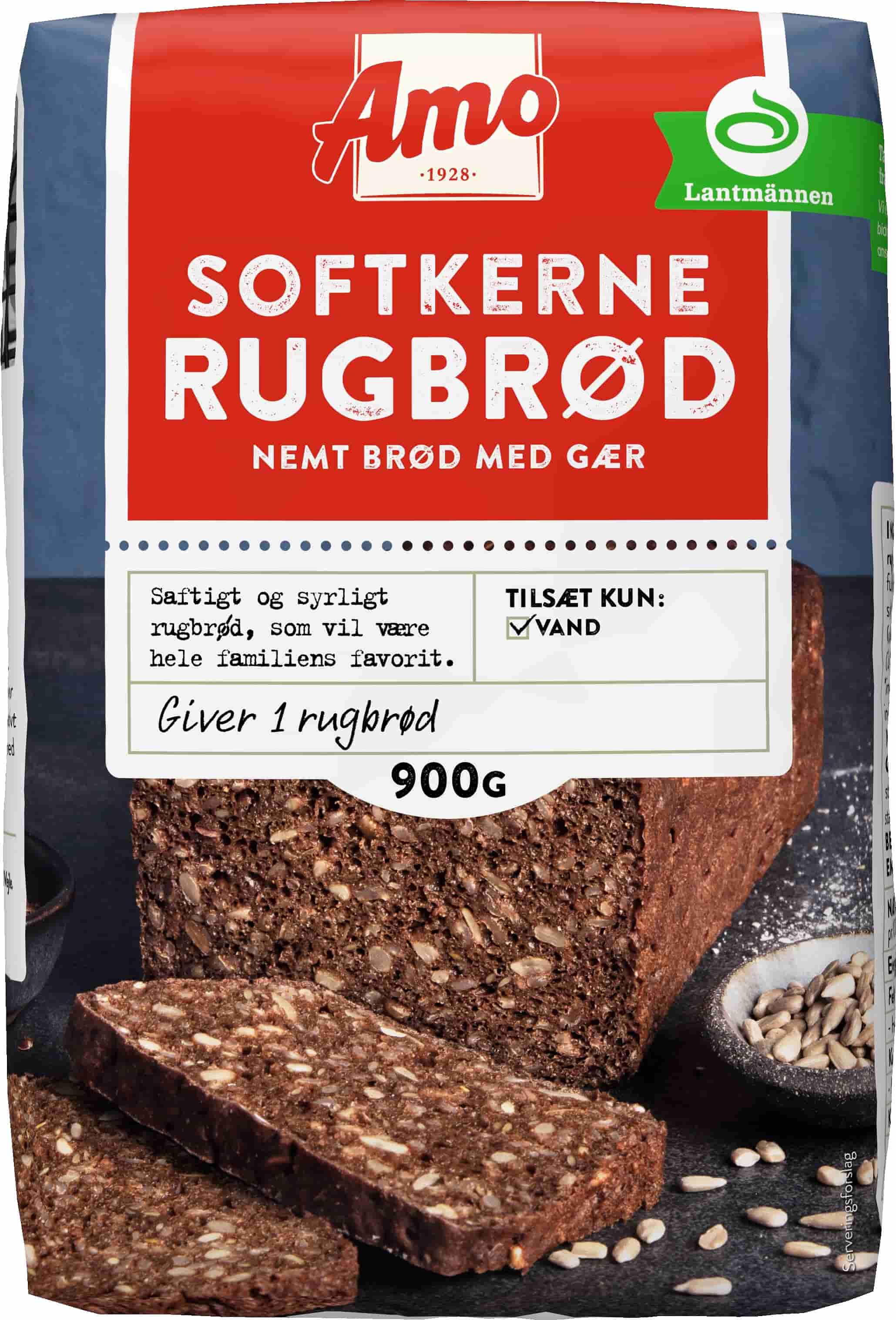 Amo softkerne rugbrødsblanding, 900g