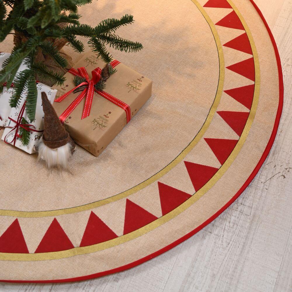 Christmas tree rug with drum Christmas tree rug with drum