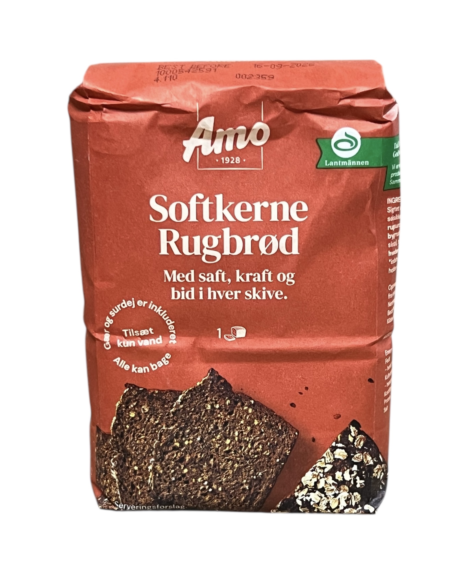 Amo softkerne rye bread mix, 900g