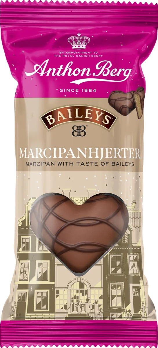 Anthon Berg marzipan hearts with Baileys, 84g