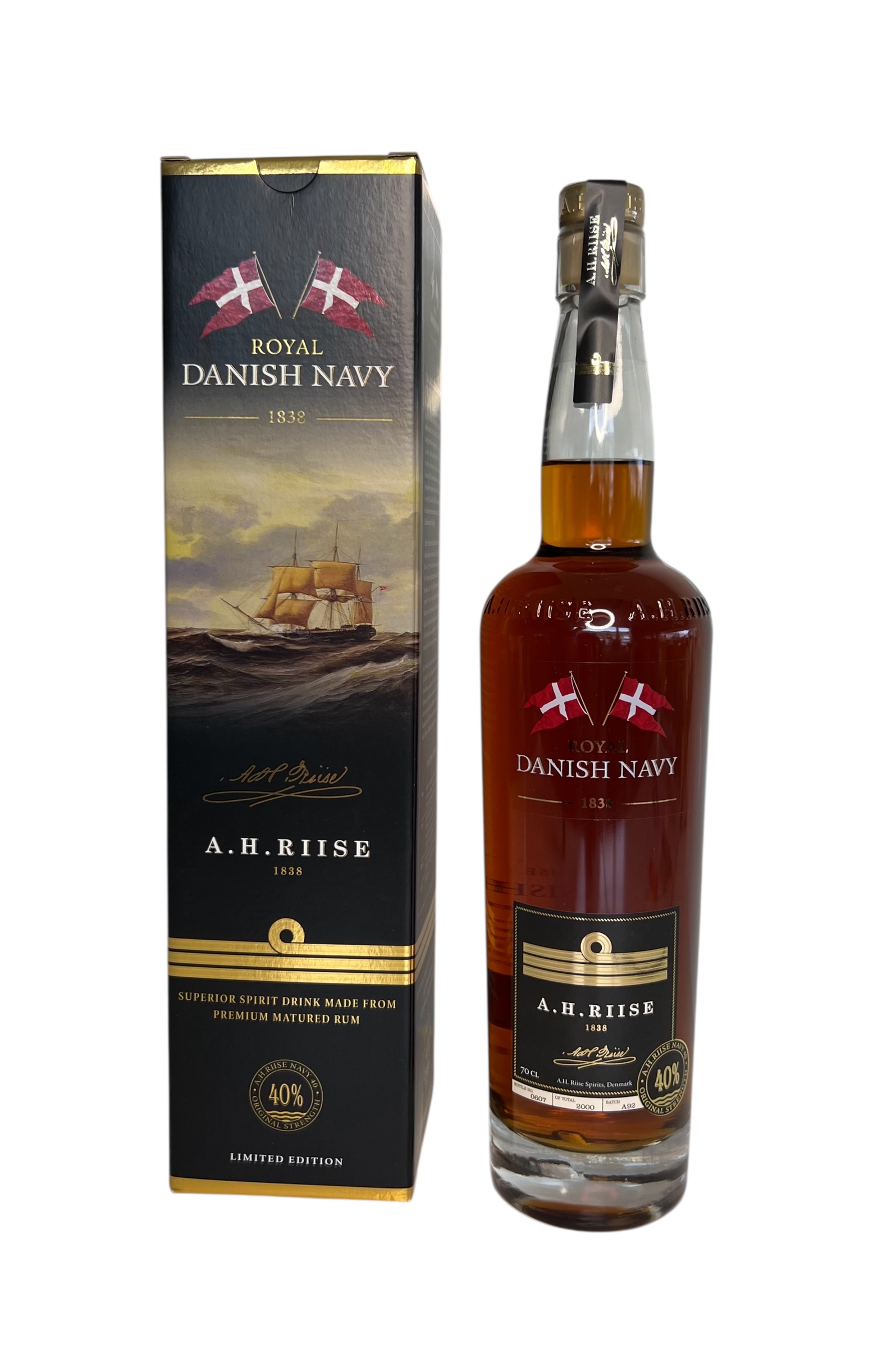 A. H. Riise Royal Danish Navy Rum 40% 70cl