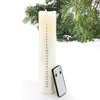 LED Kalenderlys 25 cm - med sorte tal LED Kalenderlys 25 cm - med sorte tal