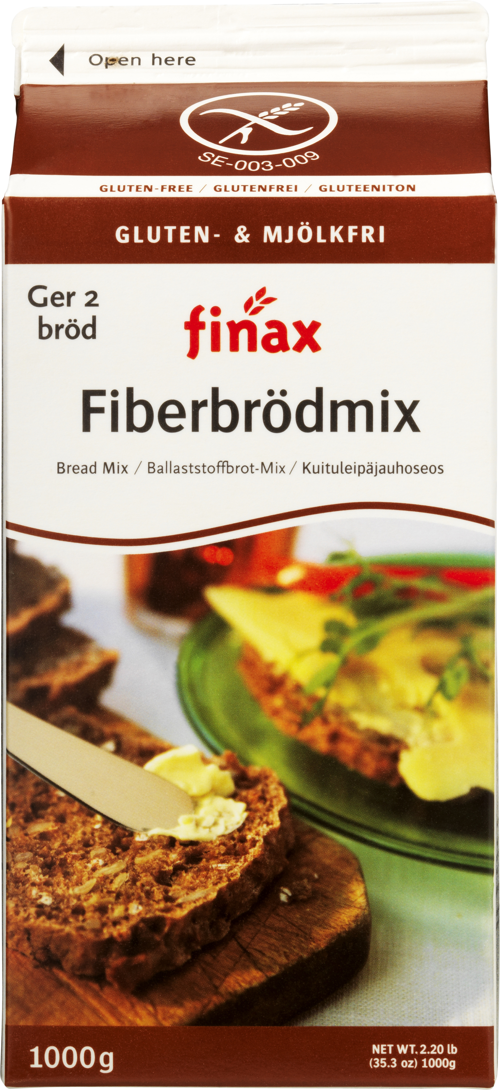 Finax Fiberbrødmix - brun, 1kg