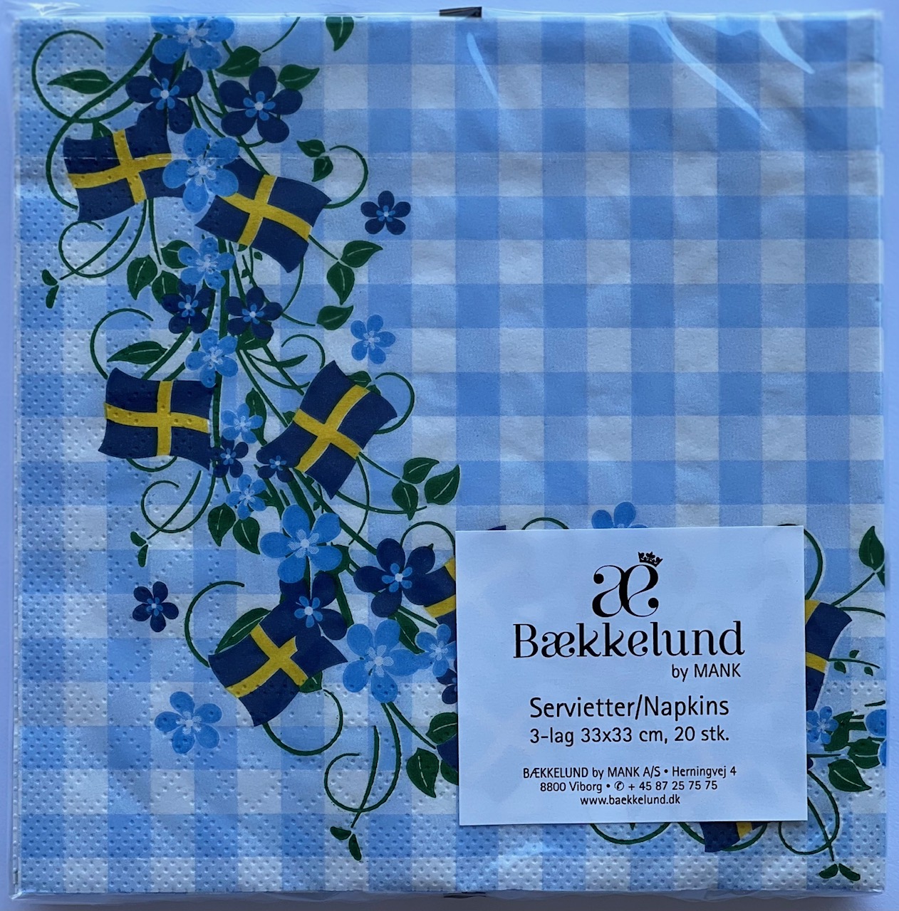 Servietter med svenske flag Servietter med svenske flag