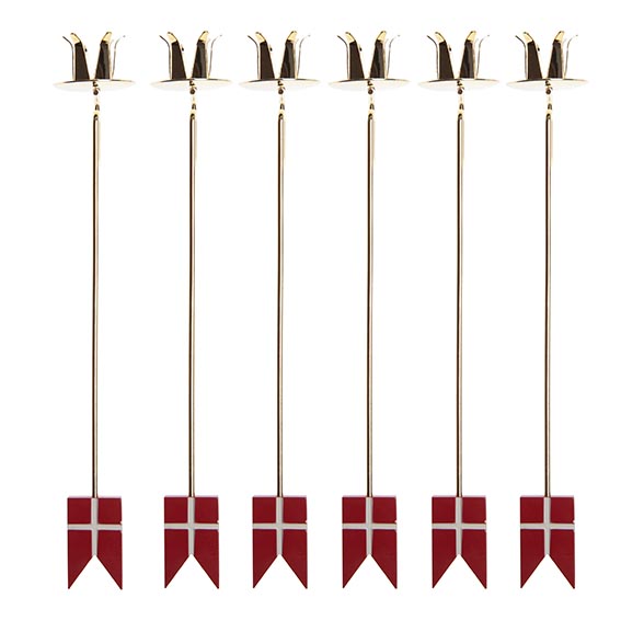 Juletræslysholdere med flag Juletræslysholdere med flag