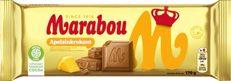 Marabou Apelsin Krokant 170 g