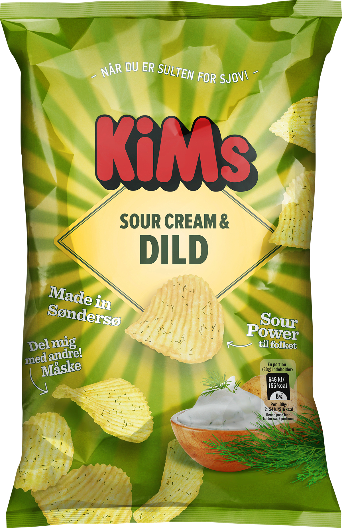 Kims sour cream & Dild Chips