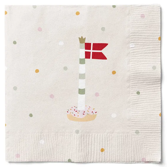 Servietter med flagstang Servietter med flagstang
