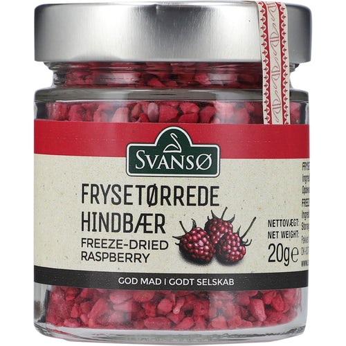 Svansø Frysetørrede hindbær 25g Svansø Frysetørrede hindbær 25g