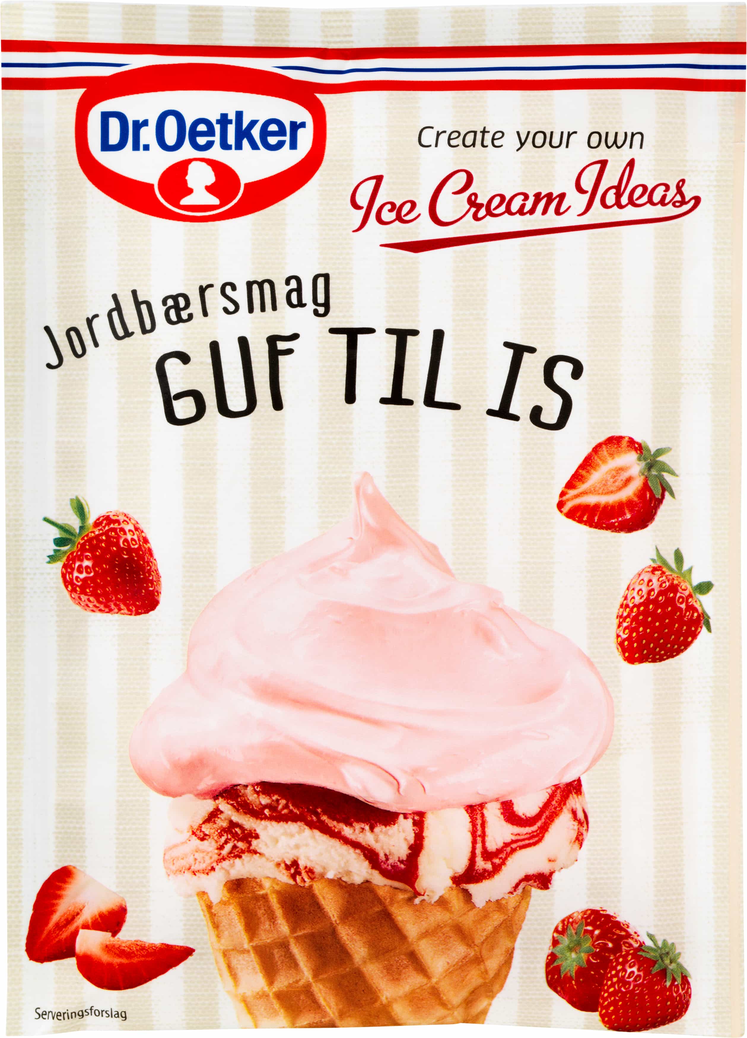Dr. Oetker Guf med jordbærsmag, 150g Dr. Oetker Guf med jordbærsmag, 150g