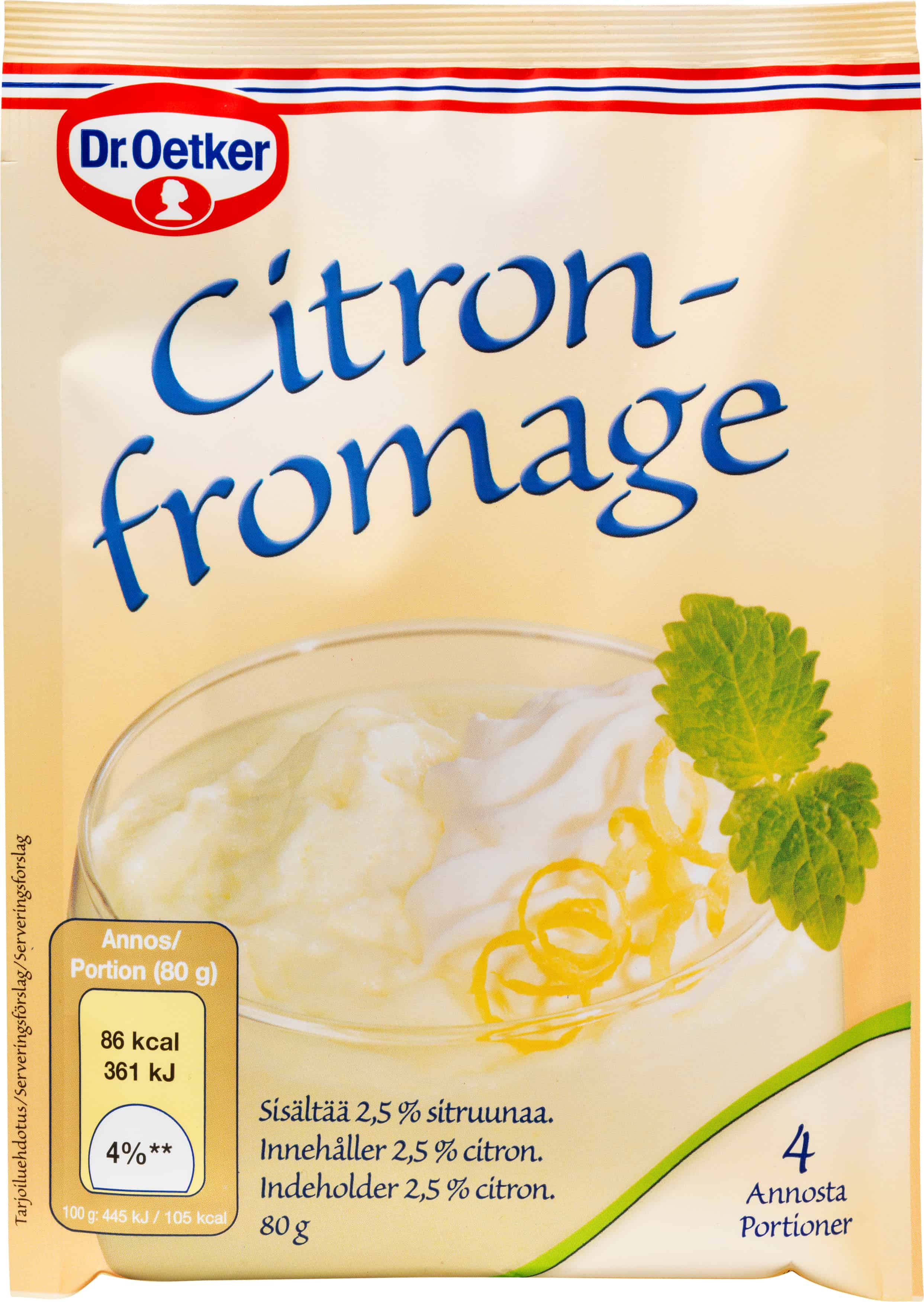 Dr. Oetker Citronfromage, 80g