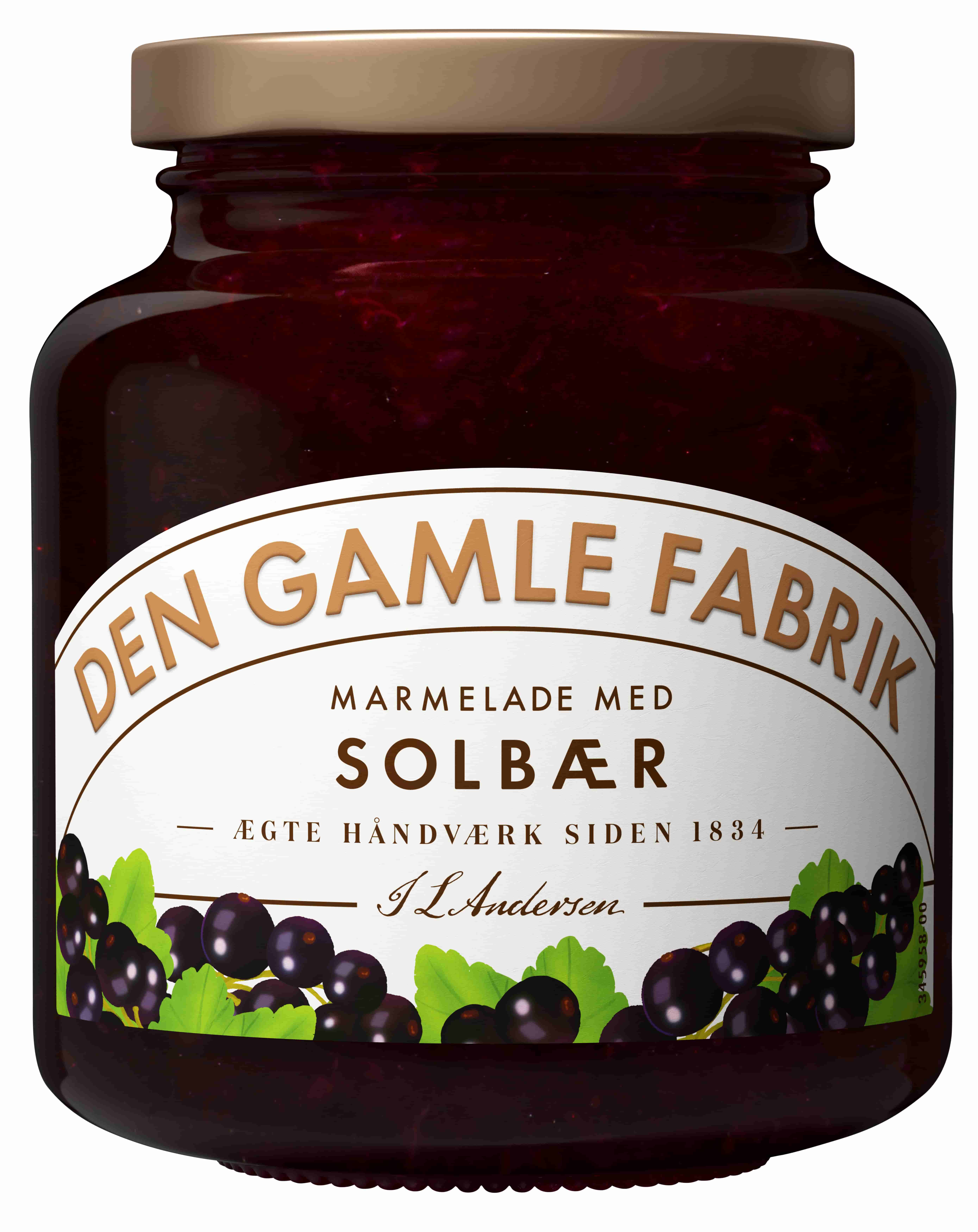 Den Gamle Fabrik Blackcurrant Marmelade, 380g 