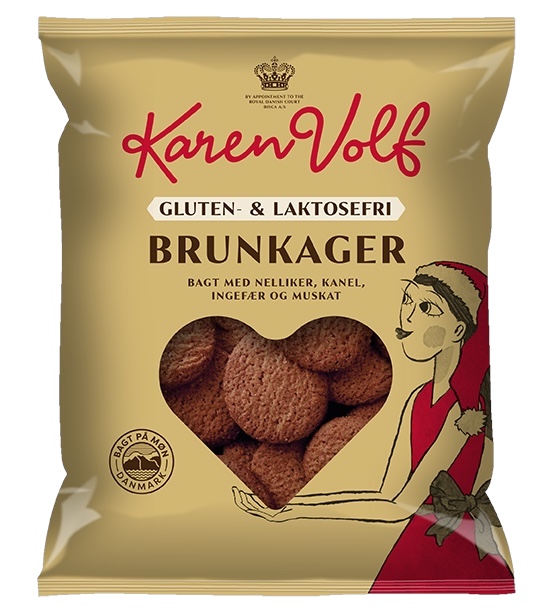 Karen Volf gluten- and lactose free Brunkager, 165g