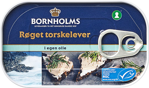 Bornholms røget torskelever, 120g