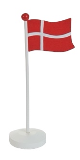 Dänische Flagge aus Holz, 25 cm